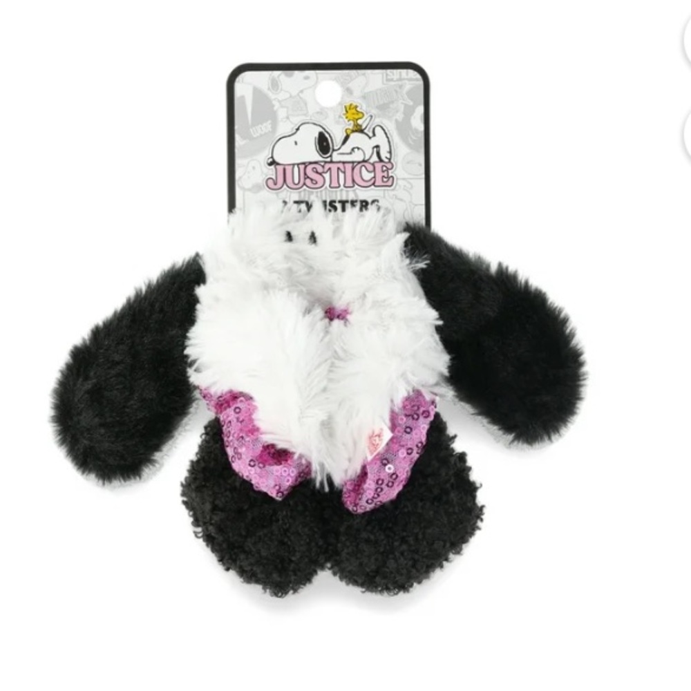 Justice Peanuts Snoopy 3-Piece Set Hair Twisters/Scrunchie